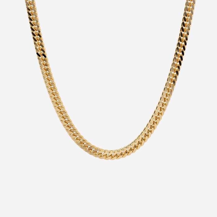 Plain Gold Curb Link Necklace